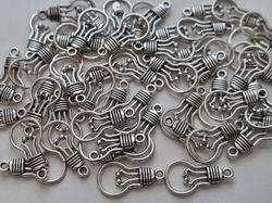Miniatyr Charms Berlocker Glödlampor, 2 st Silverfärgade