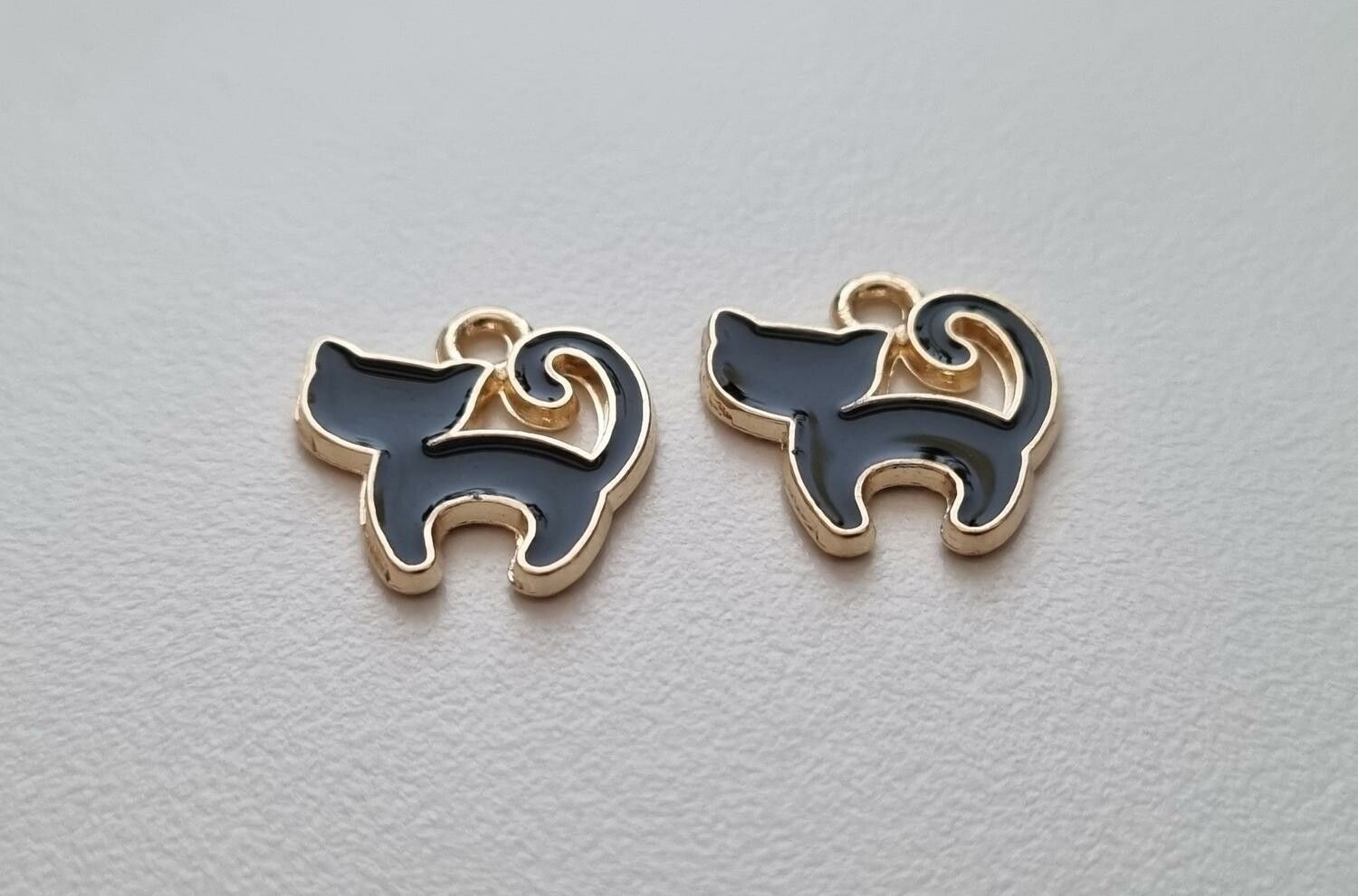 2 st Söta Svarta Katter, Berlock Katt