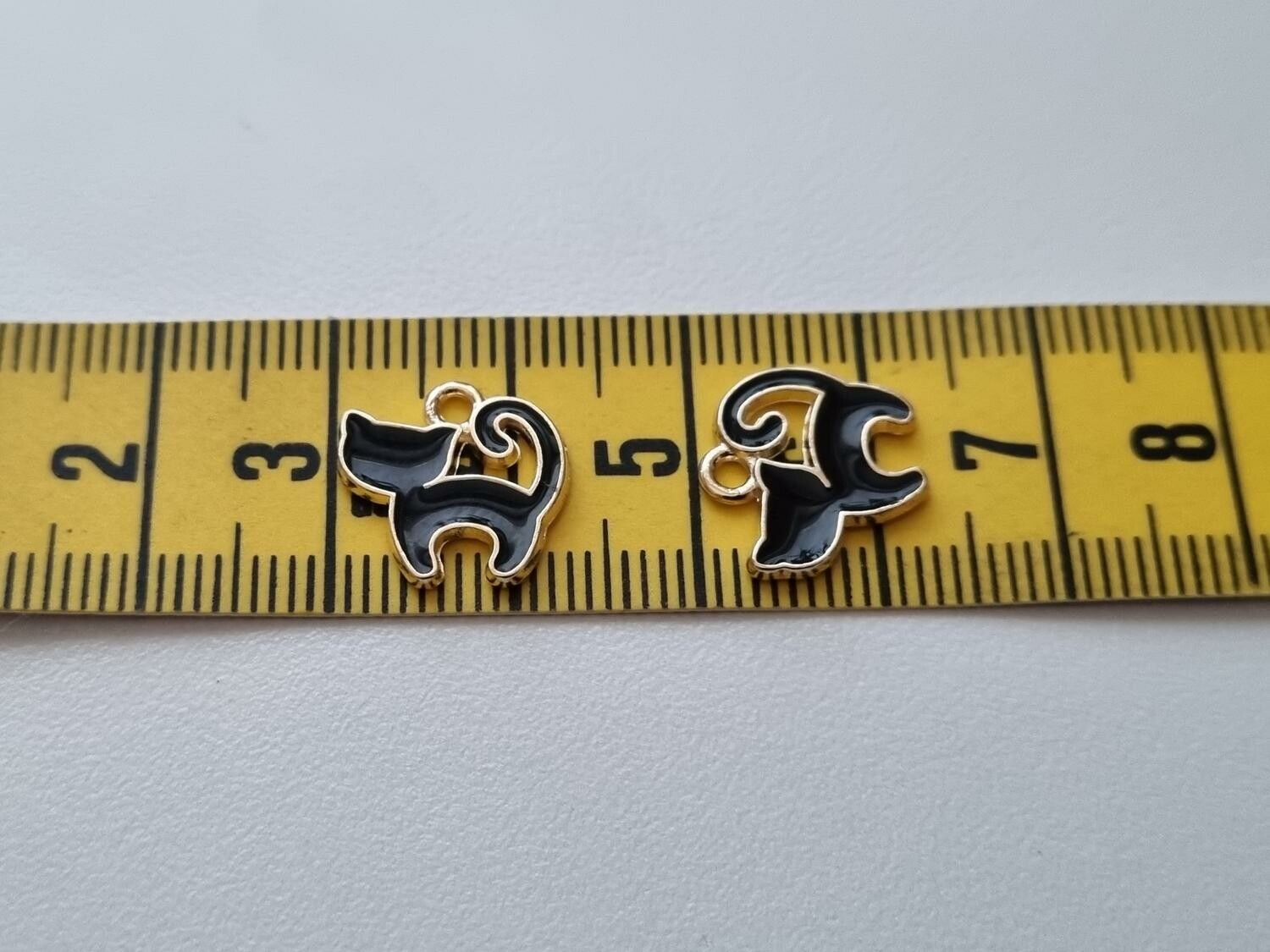 2 st Söta Svarta Katter, Berlock Katt