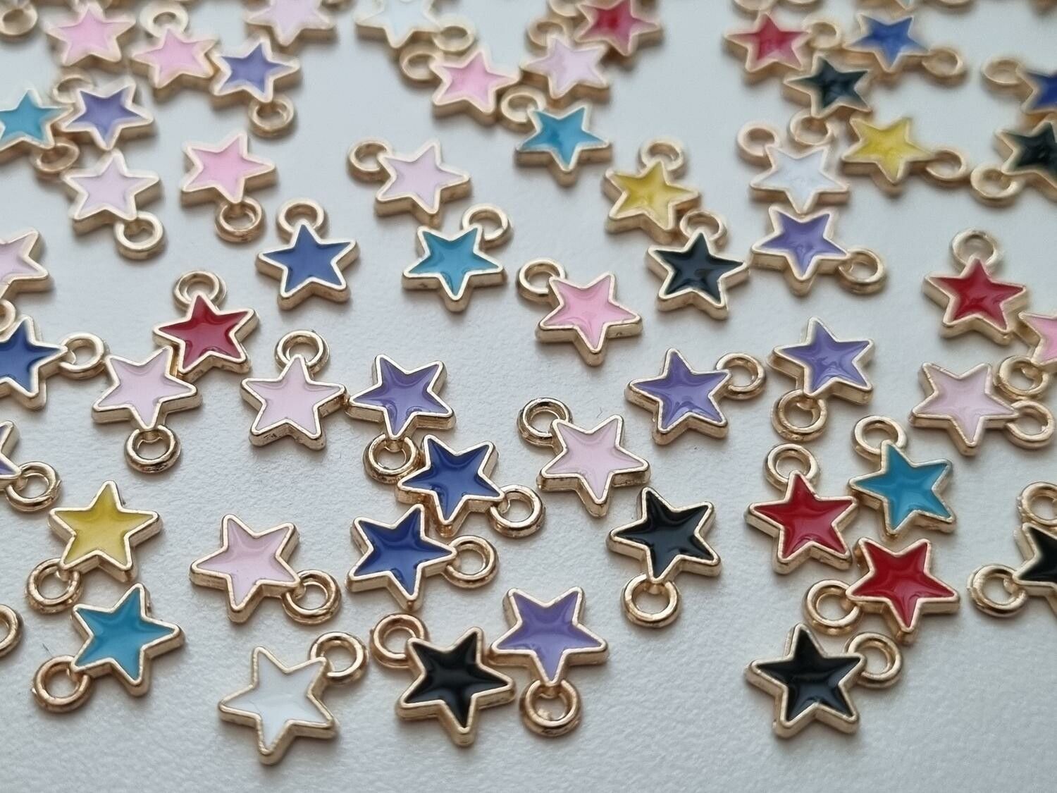 Berlocker Charms Stjärna / Stjärnor 10 st