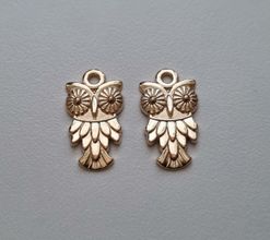 Berlocker Charms - Guldfärgade Ugglor