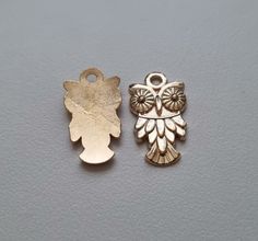 Berlocker Charms - Guldfärgade Ugglor