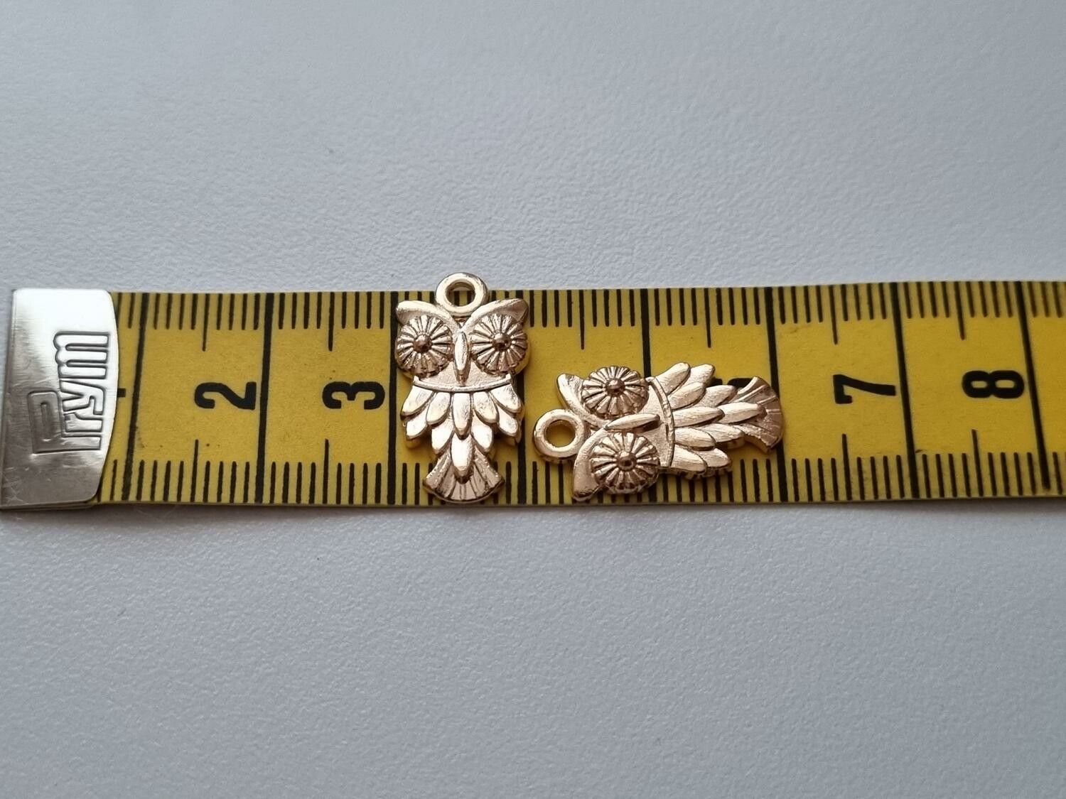 Berlocker Charms - Guldfärgade Ugglor