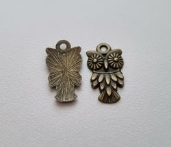 Berlocker Charms - Bronsfärgade Ugglor