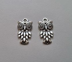 Berlocker Charms - Silverfärgade Ugglor