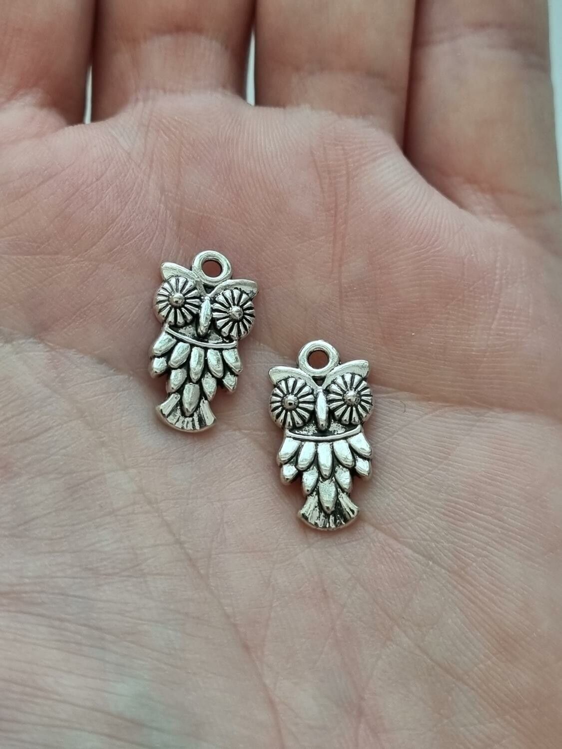 Berlocker Charms - Silverfärgade Ugglor