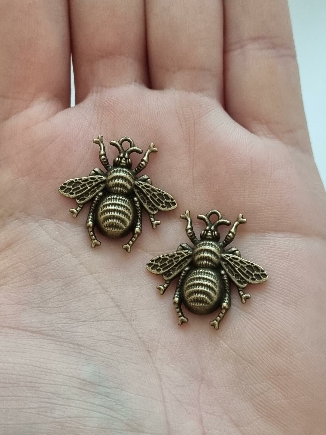 Berlocker Charms - Bin, Bronsfärgade