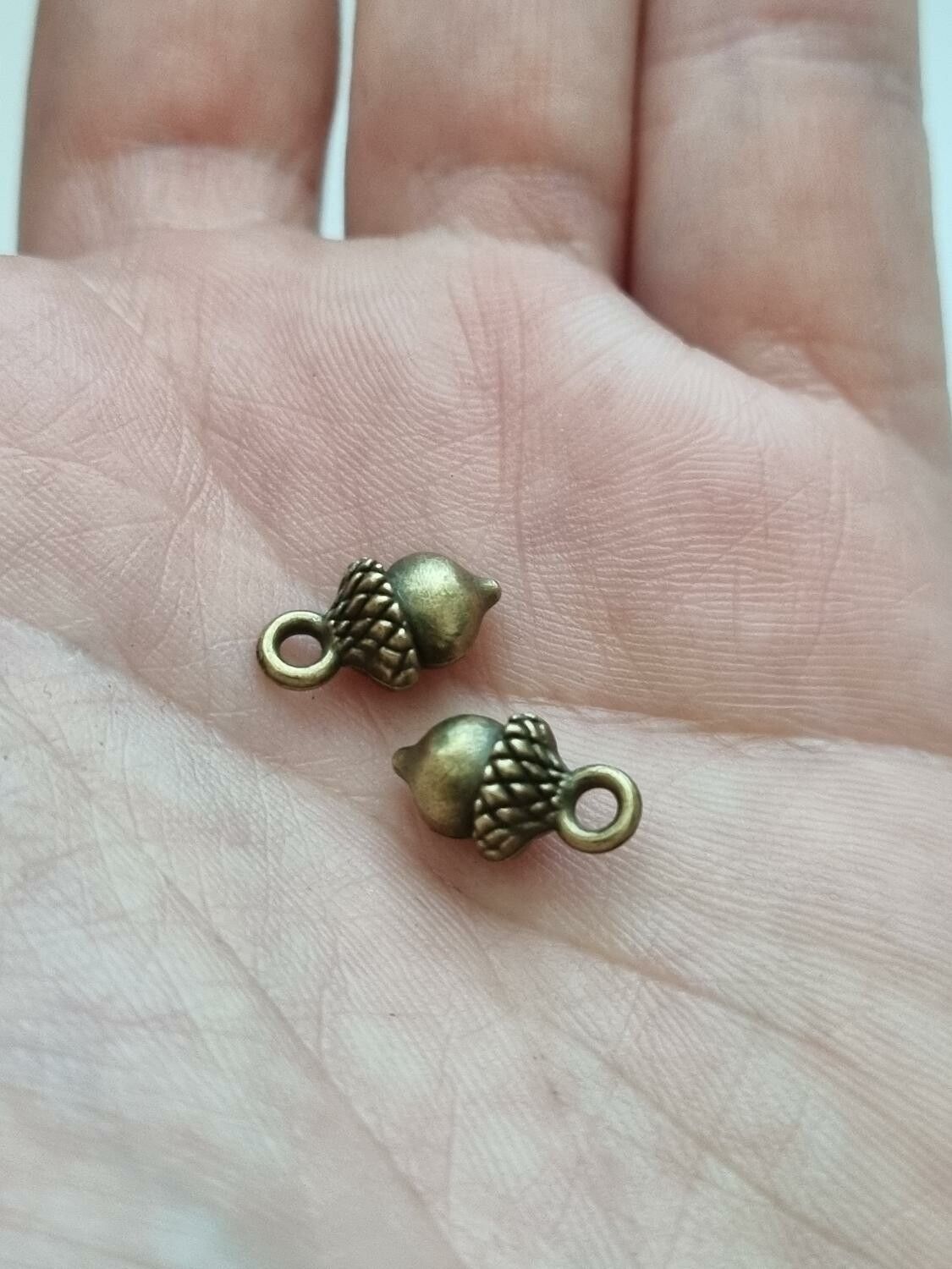 Berlocker Charms - Ekollon, bronsfärgade