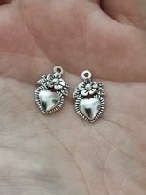 Berlocker Charms - Hjärta med ros