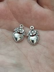 Berlocker Charms - Hjärta med ros
