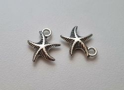 2 st sjöstjärnor, Berlocker, Charms, Hängen