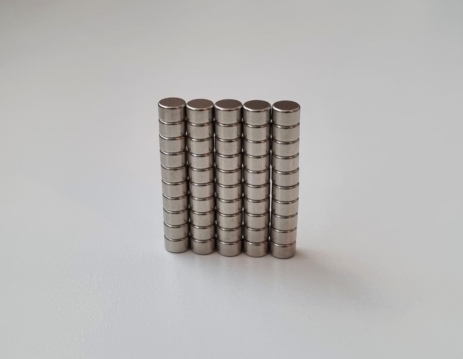 50 st Neodymium magneter (5x3 mm) runda magneter