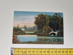 Äldre vykort. Wörlitz. Blick auf Wolfsbrücke und Floratempel.
