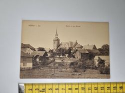 Äldre vykort. Wilthen i. Sa. Partie an der Kirche