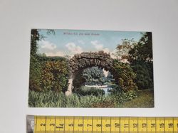 Äldre vykort. WÖRLITZ. Die hohe Brücke
