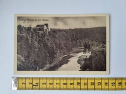 Äldre vykort. Schloß Burgk an der Saale. 1917