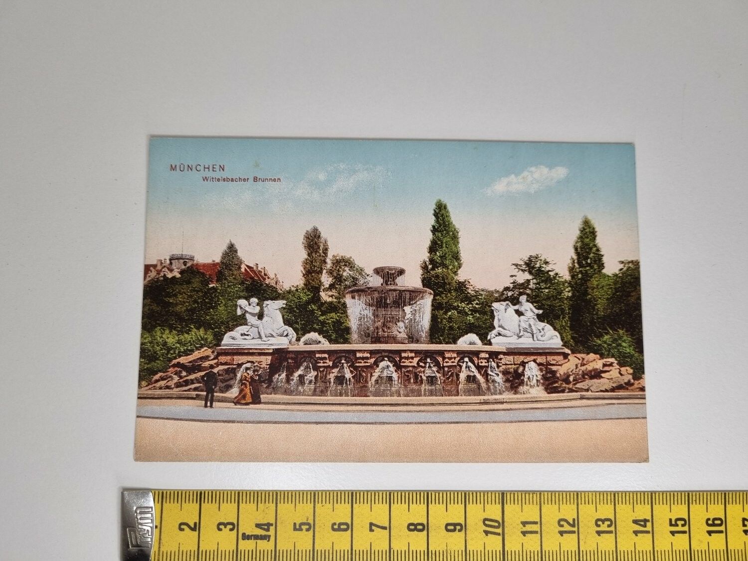 Äldre vykort. MÜNCHEN Wittelsbacher Brunnen