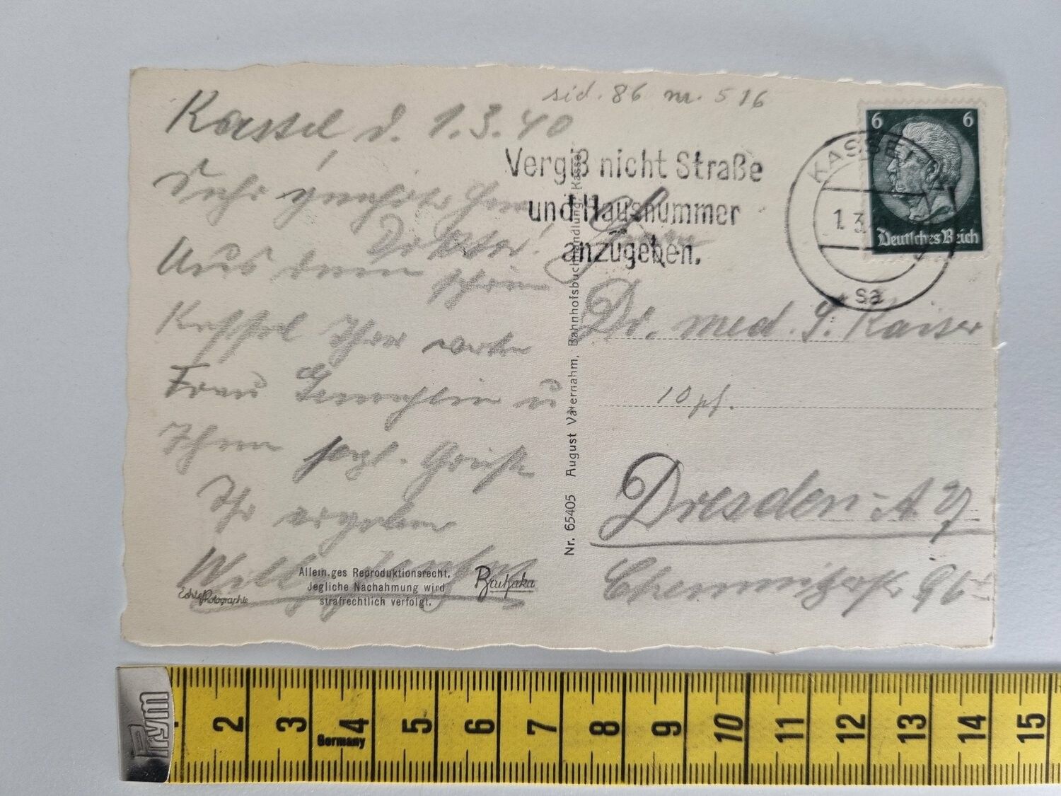 Äldre vykort. Kassel- Wilhelmshöhe. Gesamtansicht. Stämplat 1940