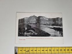 Äldre vykort. Rolandseck Fernsicht auf das Rheintal und Siebengebirge