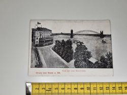 Äldre vykort. Gruss aus Bonn a, Rh, Bonn mit neuer Rheinbrücke