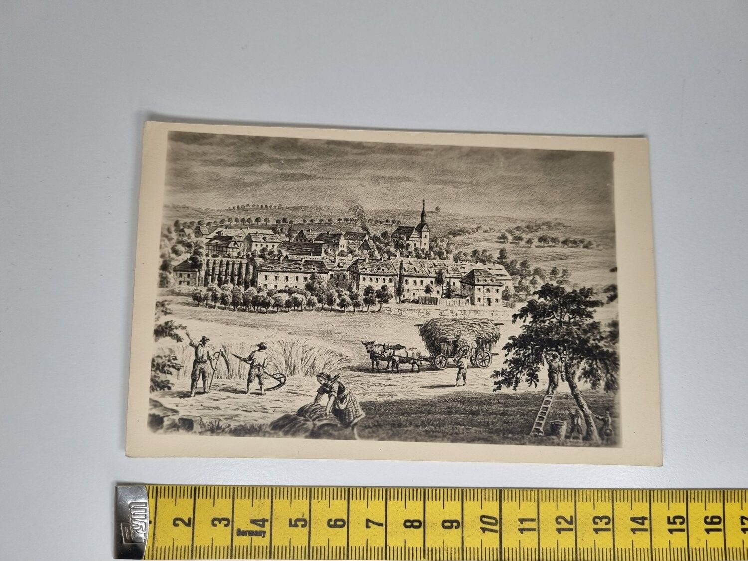 Äldre vykort. Das alte Plauen bei Dresden
