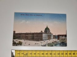 Äldre vykort. Berlin, Königl. Schloß und Schloßbrücke