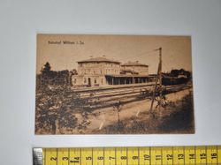 Äldre vykort. Bahnhof Wilthen i. Sa.