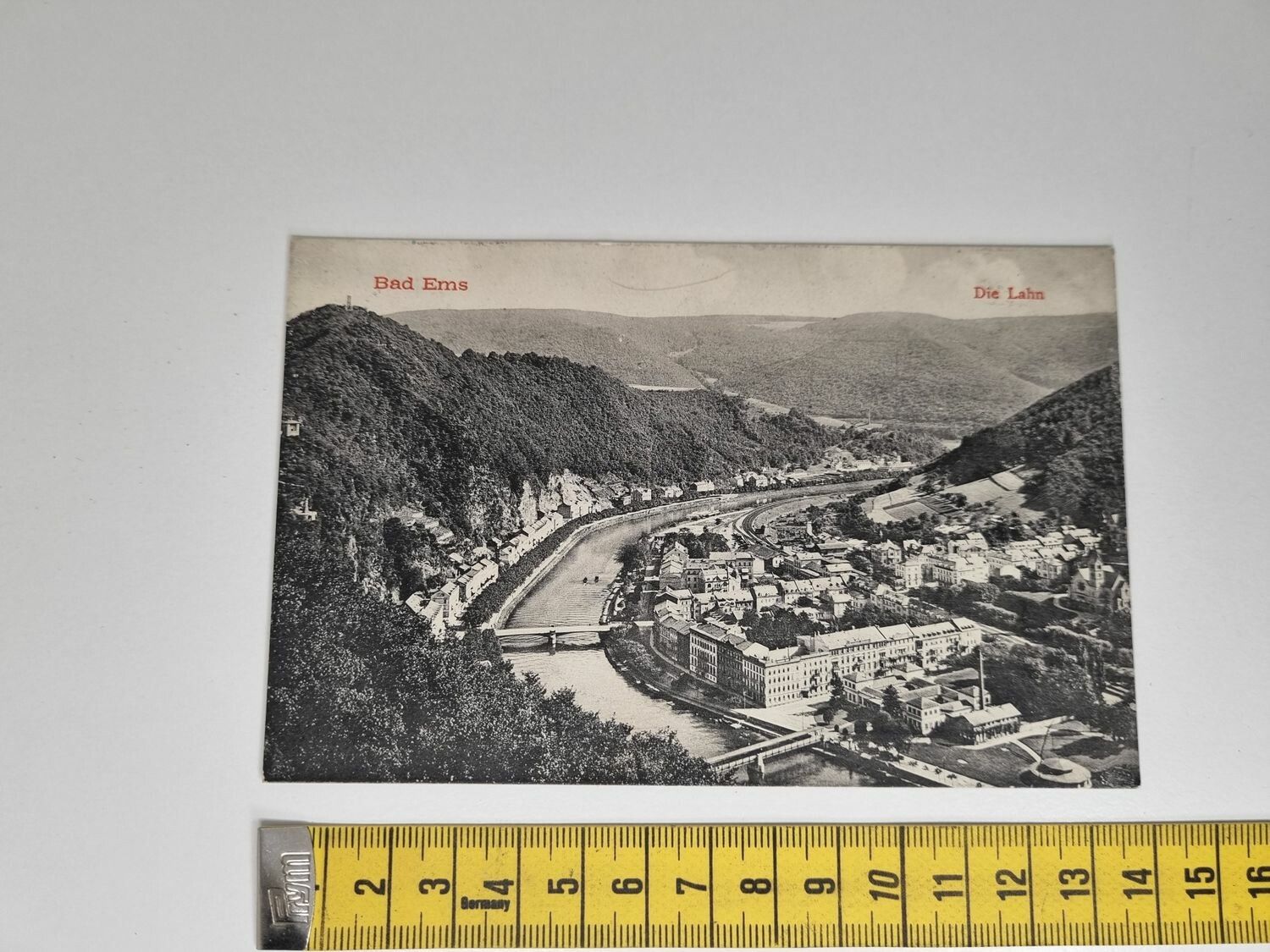 Äldre vykort. Bad Ems Die Lahn