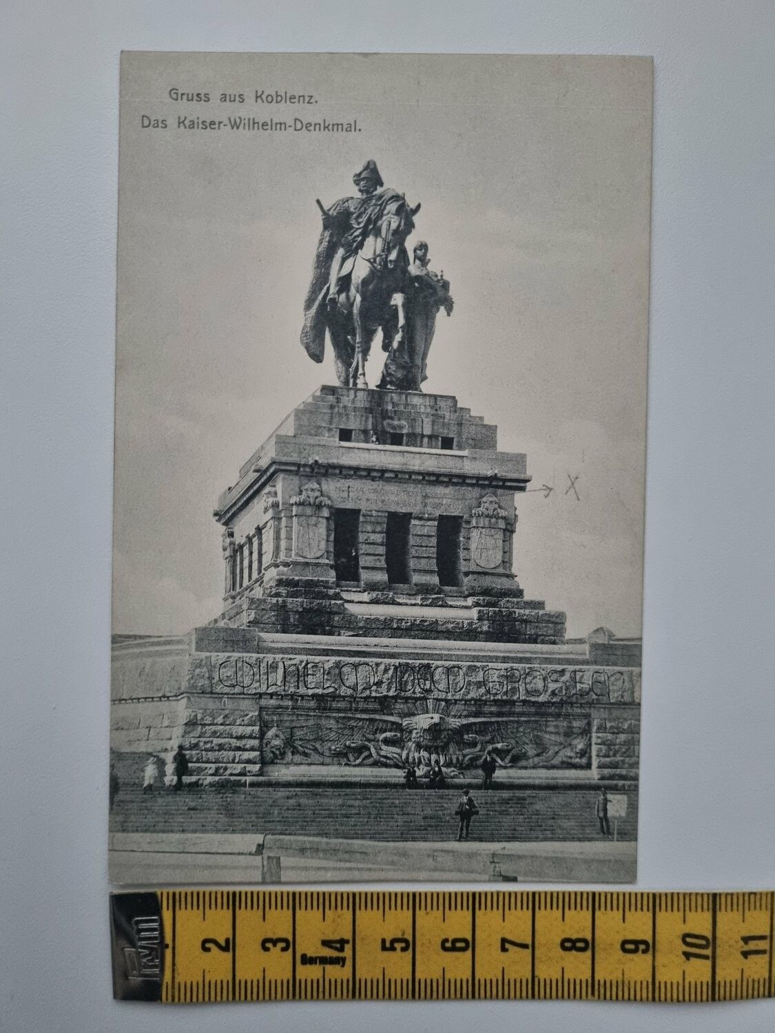 Äldre vykort, Gruss aus Koblenz. Das Kaiser-Wilhelm-Denkmal