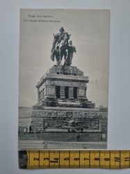 Äldre vykort, Gruss aus Koblenz. Das Kaiser-Wilhelm-Denkmal