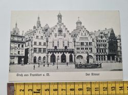 Äldre vykort, Gruß aus Frankfurt a. M. Der Römer