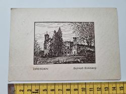 Äldre vykort, DRESDEN Schloß Eckberg