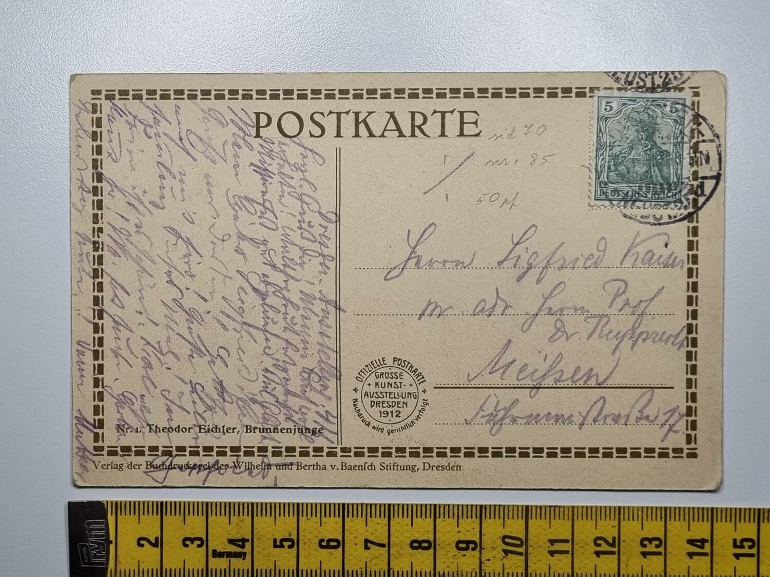 Äldre vykort, Theodor Eichler, Brunnenjunge