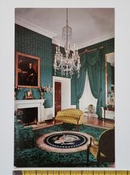 Äldre vykort, THE WHITE HOUSE. Green Room. Washington, D. C