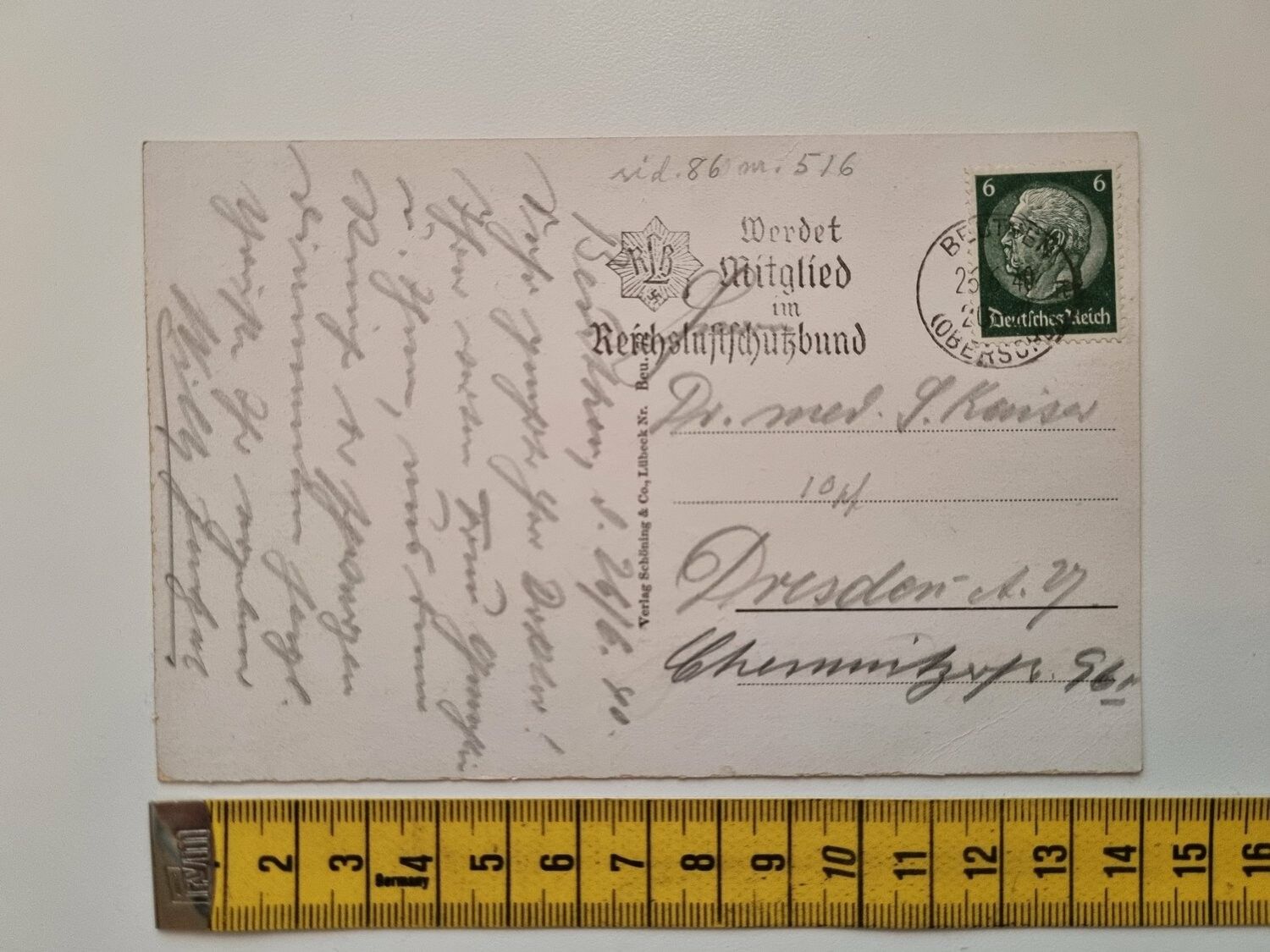 Äldre vykort, stämplat 1940