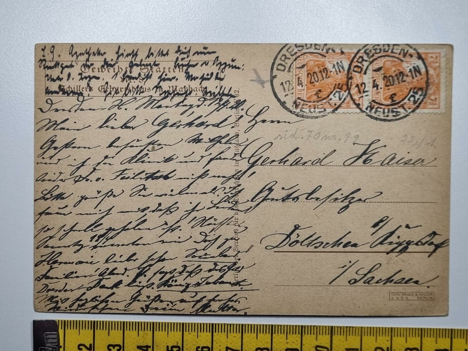 Äldre vykort, Stämplat 1920