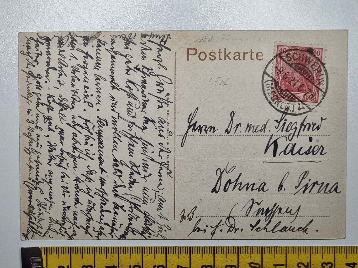 Äldre vykort, Schwerin i. M. Schloß, 1921