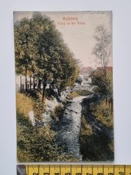 Äldre vykort, Radeberg. Partie en der Röder