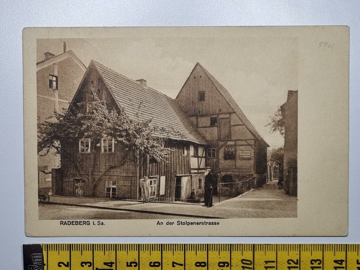 Äldre vykort, RADEBERG I. Sa. An der Stolpenerstrasse, 1911