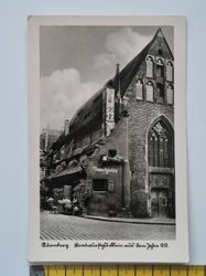 Äldre vykort, Nürnberg. Bratwurstglöcklein aus dem Jahre 1313.