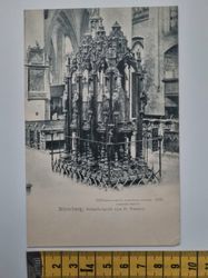 Äldre vykort, Nürnberg, Sebaldusgrab von P. Vischer
