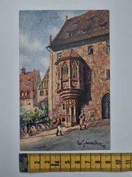 Äldre vykort, Nürnberg, Schöner Erker