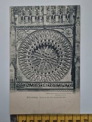 Äldre vykort, Nürnberg, Rosette an der Lorenzkirche.