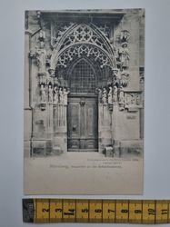 Äldre vykort, Nürnberg, Brauttüre an der Sebalduskirche