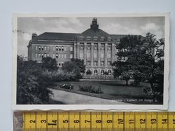 Äldre vykort, Liegnitz Lyzeum mit Anlage