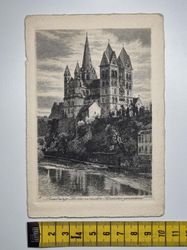 Äldre vykort, Limburg Cathedral, ovanligt vykort