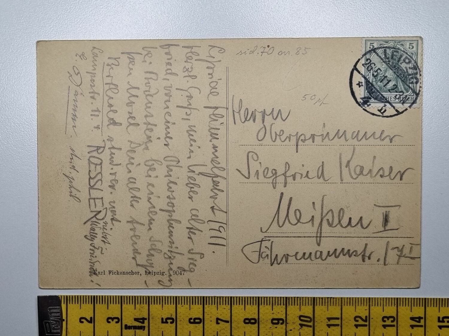 Äldre vykort, LEIPZIG Universität, 1911