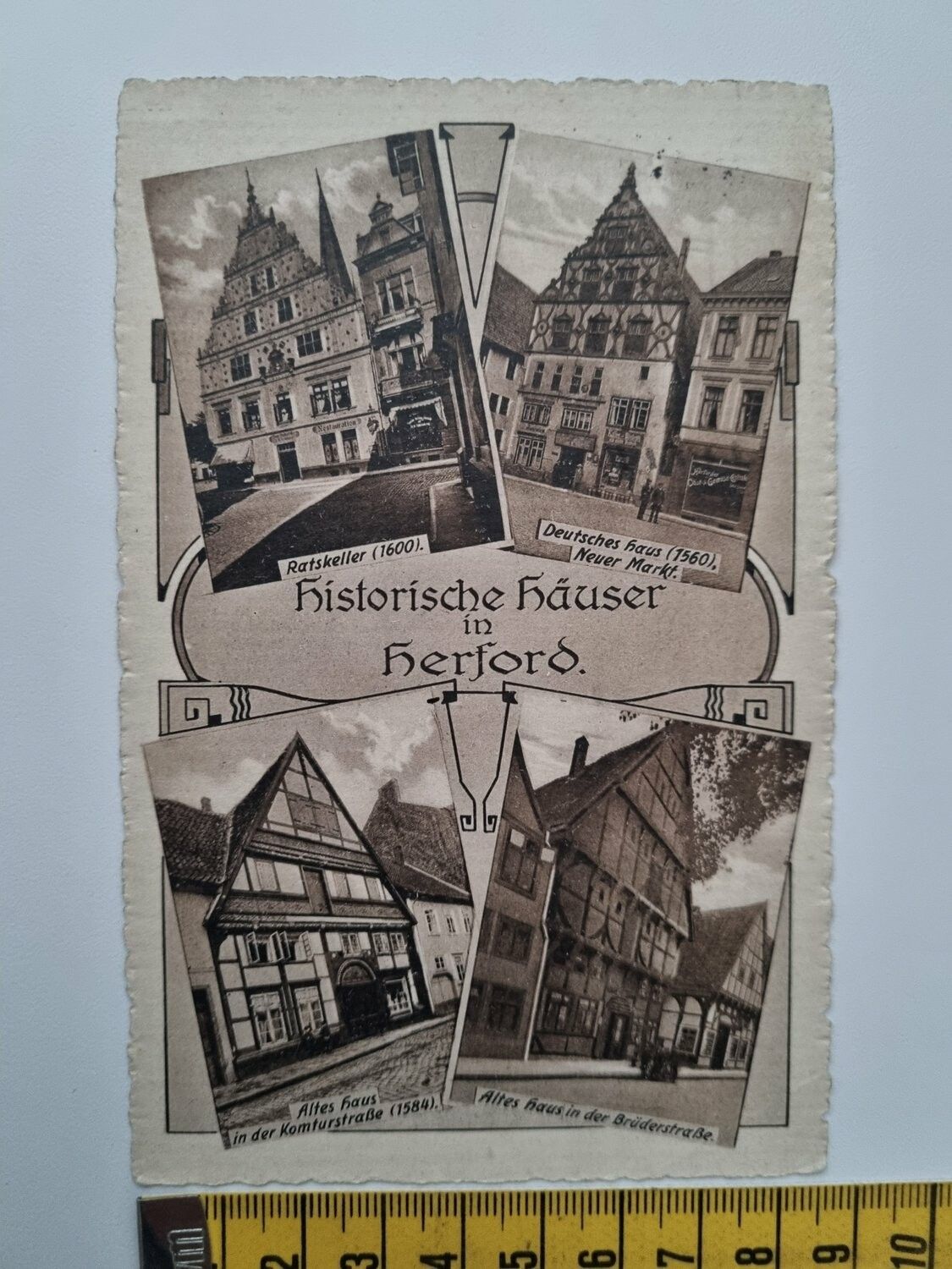 Äldre vykort, Historische Häuser in Herford