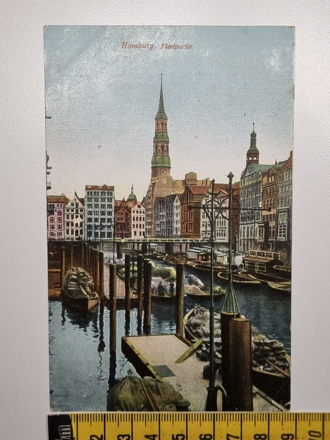 Äldre vykort, Hamburg. Fleetpartie, 1912