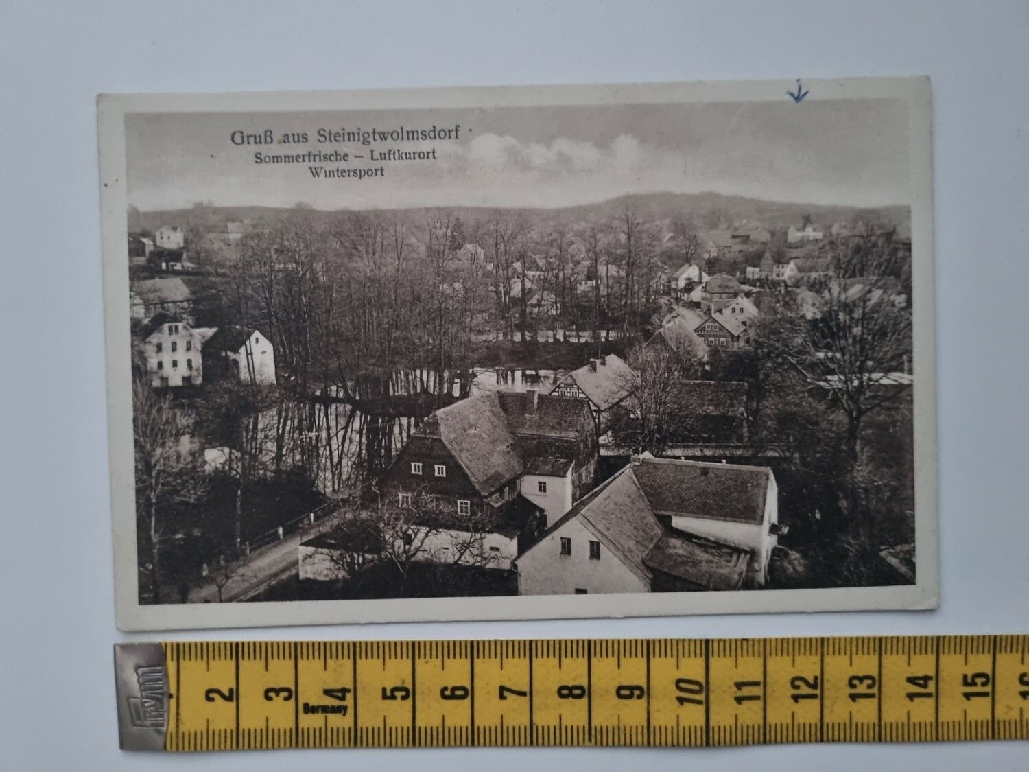 Äldre vykort, Gruß aus Steinigtwolmsdorf